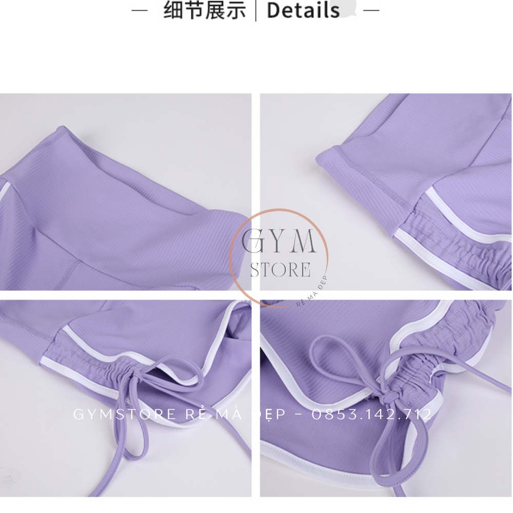 Quần Biker Short Đùi Ngắn Dây Rút Thể Thao Nữ Tập Gym Yoga Thun Co Giãn Thấm Hút Cực Tốt Tôn Dáng 𝑮𝒀𝑴𝑺𝑻𝑶𝑹𝑬 117