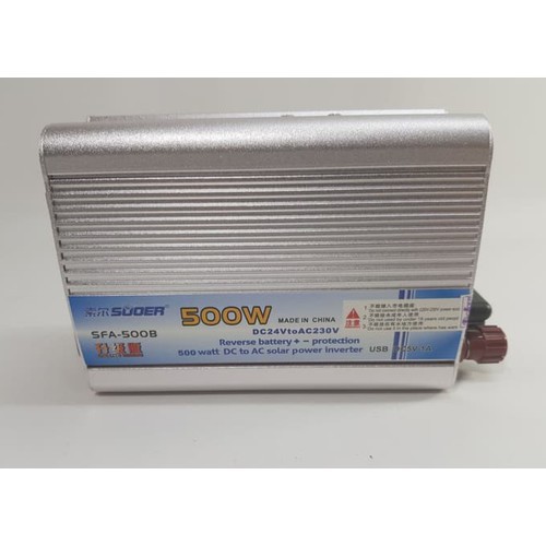 [Mã 44ELSALE2 giảm 7% đơn 300K] Bộ đổi điện 500W 24V sang 220V chống ngược cực - SFA-500B