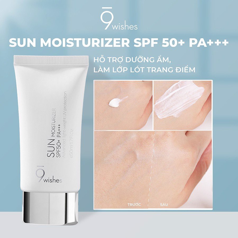 Kem Chống Nắng 9 Wishes Sun Moisturizer SPF 50+ PA +++