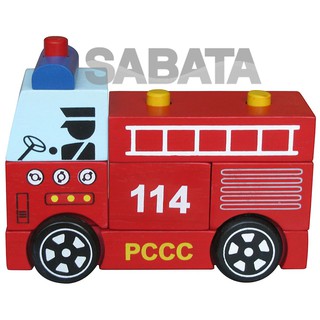 Đồ Chơi Gỗ Winwintoys - Lắp Ráp Mô Hình Xe Cứu Hỏa 61292