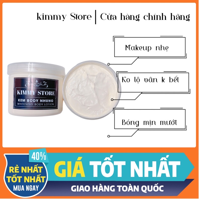 lẻ hộp 500g kem lotion makeup màu vàng nhạt - whitening body lotion