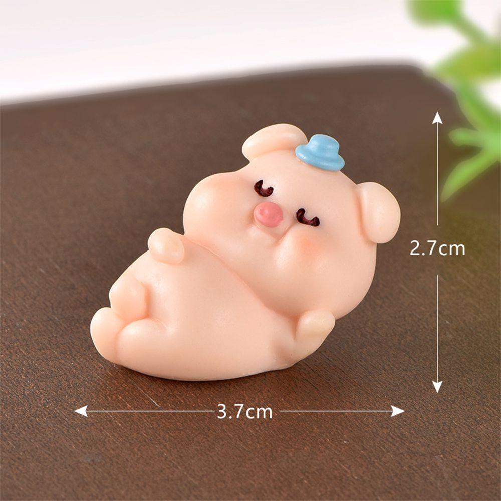 Mô Hình Chú Heo Ăn Dưa Hấu Để Bàn Trang Trí DIY