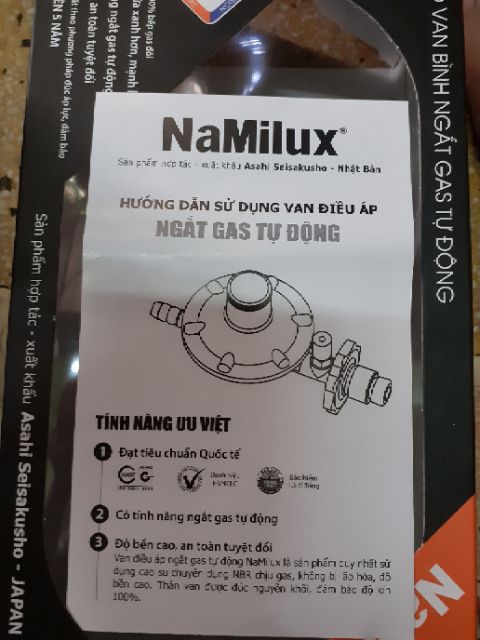 BỘ VAN GAS NAMILUX DÙNG CHO BÌNH GAS LỚN VÀ DÂY GAS GIẢM 17K