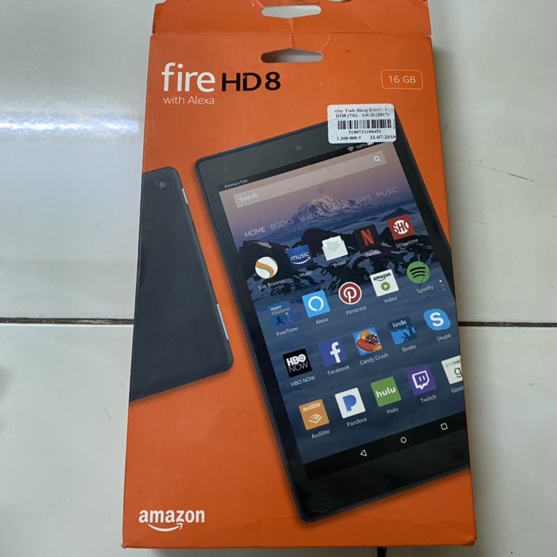 Máy Tính Bảng Kindle Fire HD8 (7th) Wifi 16GB (2017) - Hàng Chính Hãng