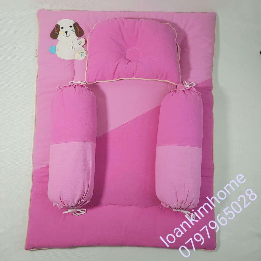 [KIMHOME] BỘ NỆM SƠ SINH COTTON CHẦN GÒN CHO BÉ 0- 18 THÁNG