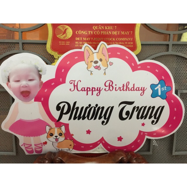 Bảng tên treo sinh nhật cho bé