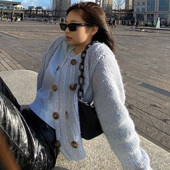 Xiaozhainv Túi đeo chéo dây xích phong cách Hàn Quốc trẻ trung sành điệu cho nữ