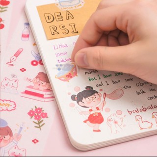 Sticker Dây Hình Cô Gái Dễ Thương