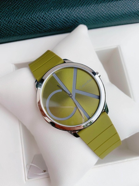 Đồng hồ nam C.K -  Minimal Green Dial Men's Watch Case 40mm - Máy Thuỵ Sỹ
