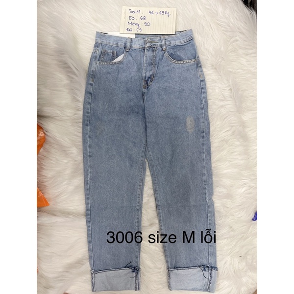 Sale Baggy lỗi Nếp gấp và Ố Bạc Ms 3006
