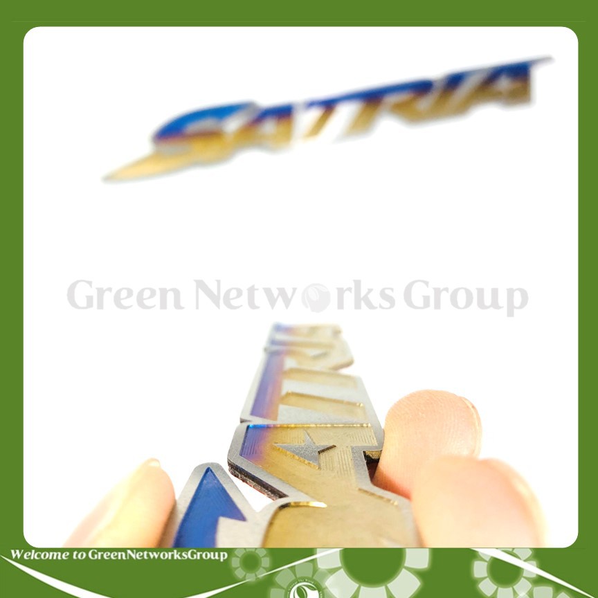 Tem chữ nổi titan dành cho dòng xe Satria Greennetworks