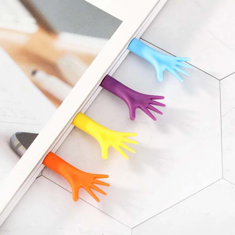 Hộp 4 Thẻ Ghi Chú Đánh Dấu Trang Sách Hình Ngón Tay