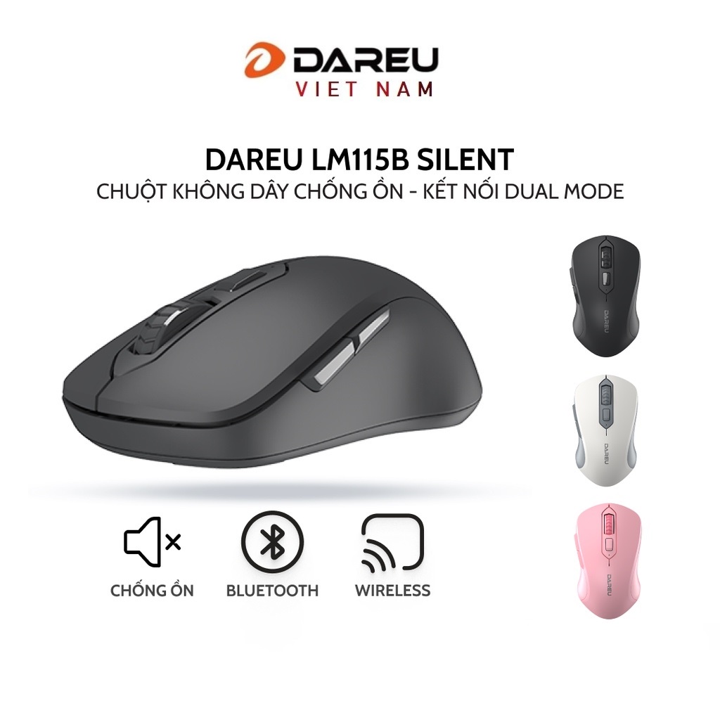 Chuột Không Dây Dareu LM115B  Dareu không dây LM115G/LM106G - Hàng chính hãng