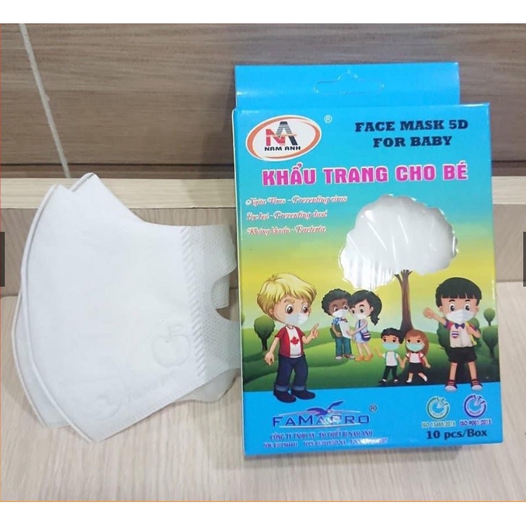 Khẩu trang trẻ em 5D Mask FAMAPRO Nam Anh cho bé 1-4 tuổi