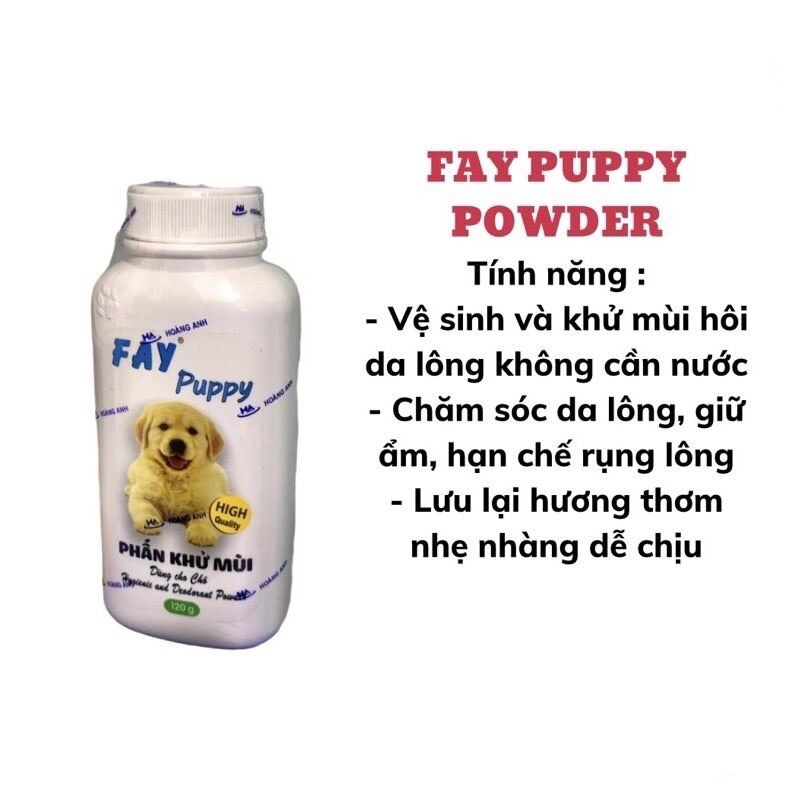 Phấn Tắm Khô Fay Puppy Phấn Khử Mùi Cho Chó Mèo Đặc Biệt Hiệu Quả Mùa Đông Chó Mèo Nhỏ Sơ Sinh - Bobo Pet Shop Hà Nội