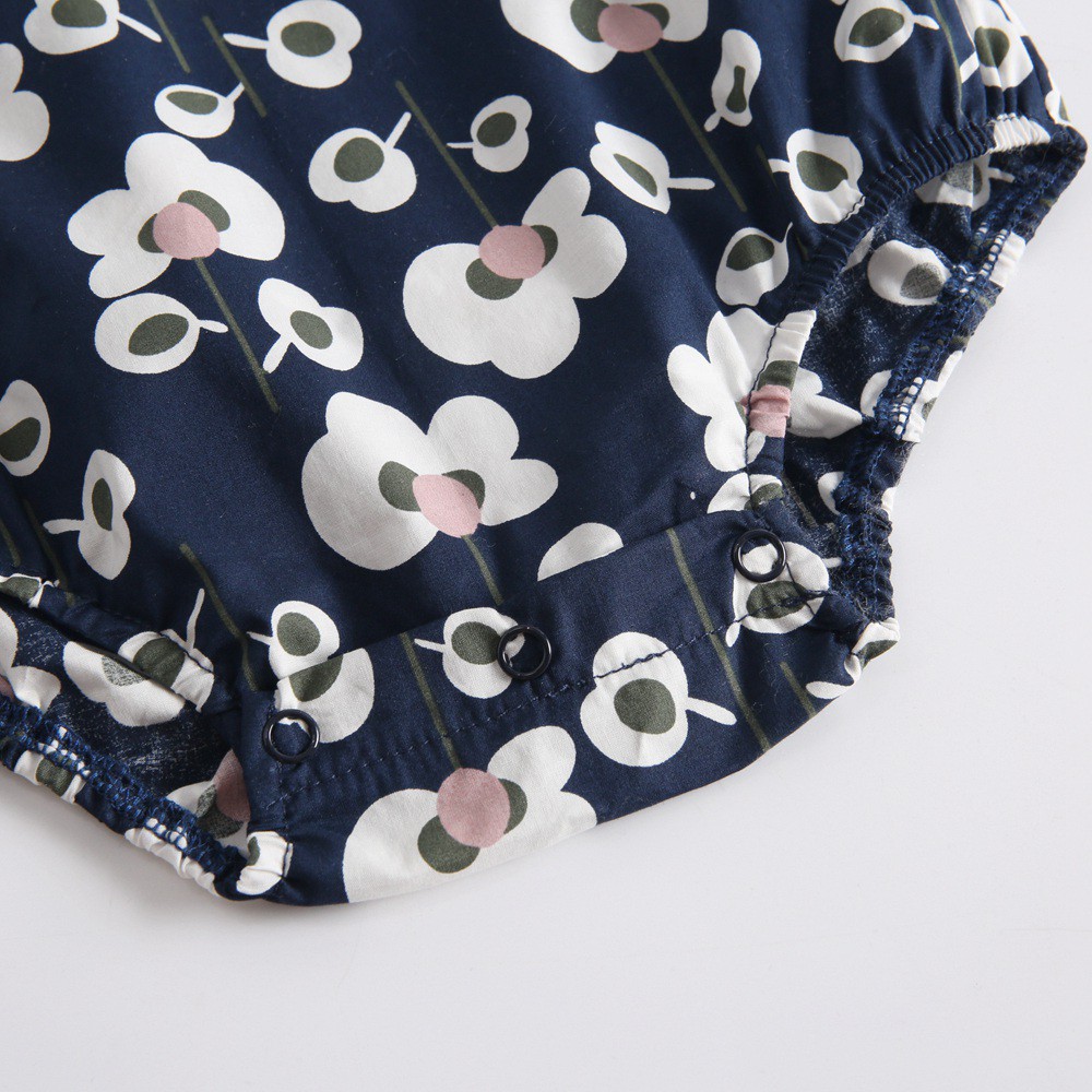 Áo Liền Quần Sanlutoz Hình Hoa Bằng Cotton Thời Trang Mùa Hè Cho Bé Gái