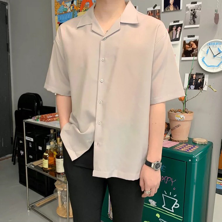 Sơ Mi Tay Lỡ 💕1𝖍𝖆𝖓𝖉💕 Sơ Mi Ngắn Tay Nam, Nữ Hàng Unisex Form Rộng - Mặc Là Đẹp - Mã smcv | BigBuy360 - bigbuy360.vn