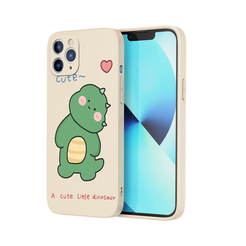 Ốp lưng iphone Ốp điện thoại silicon Suntaiho in hình khủng long thích hợp cho iPhone 13 12 11 Mini Pro X XR XS Max 7 8 Plus