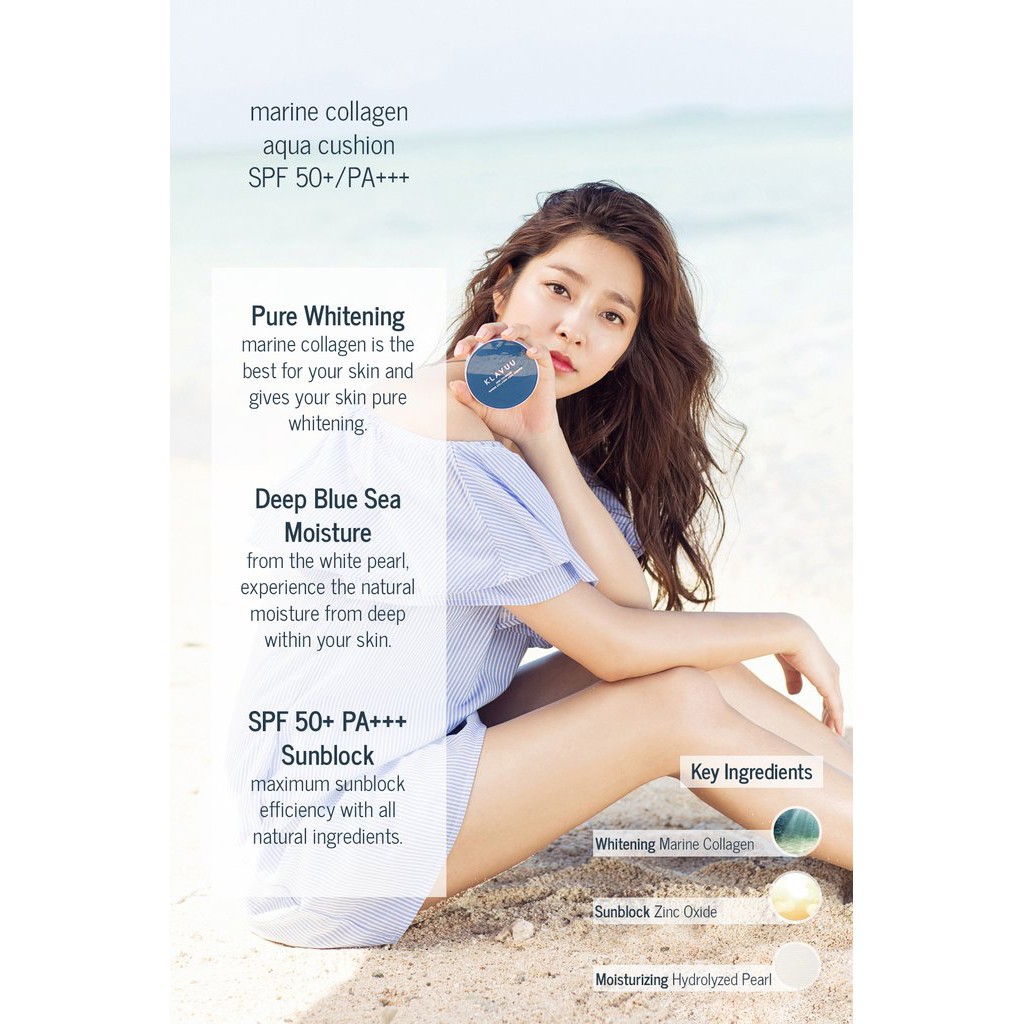 [HOT] Phấn Nước Dưỡng Ẩm Klavuu Blue Pearlsation High Coverage Marine Collagen Aqua Cushion SPF50 PA+++