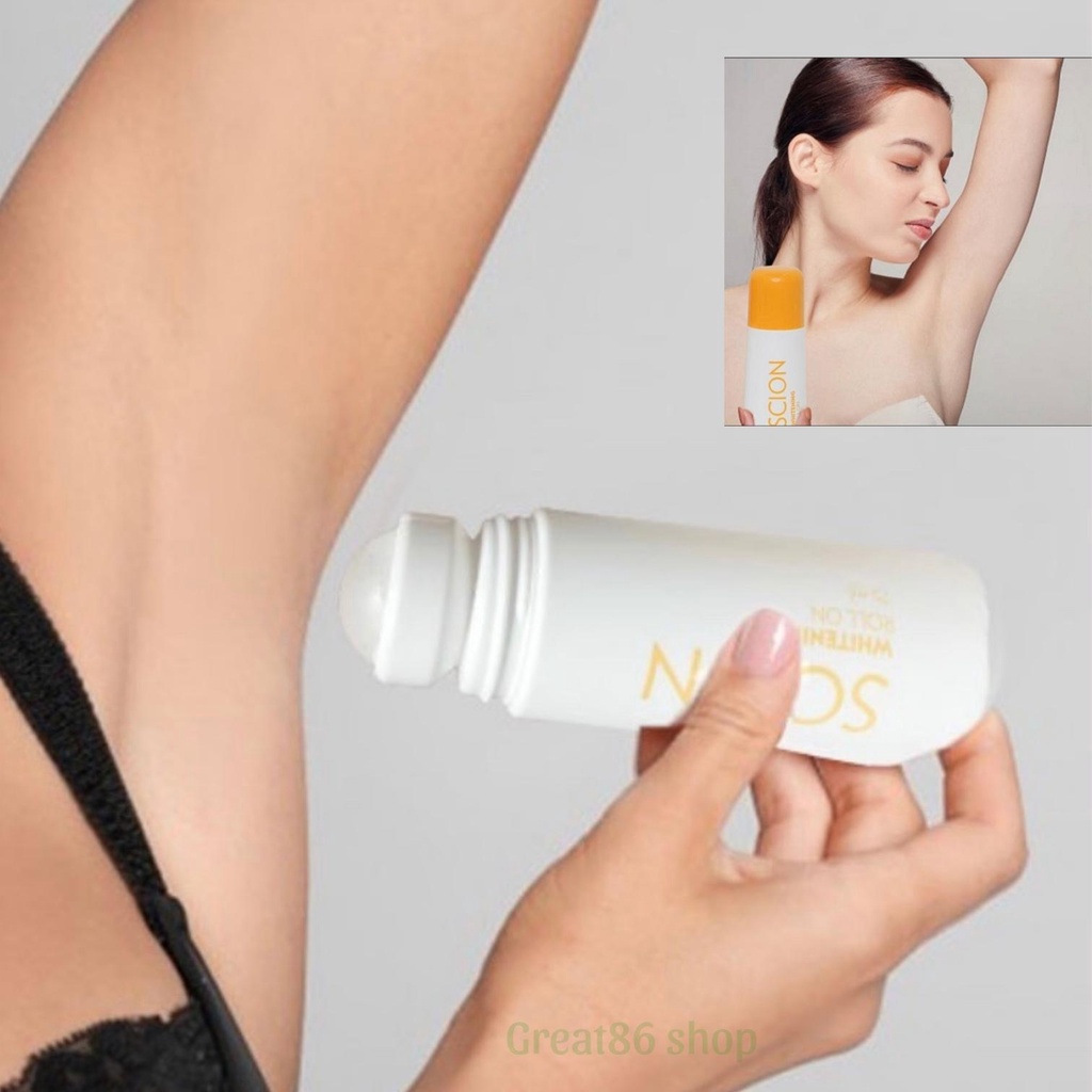 Lăn khử mùi Scion Nuskin great86shop khử mùi hôi nách hôi chân giảm thâm mẫu mới Whitening roll on 75ml
