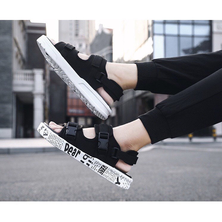 Giày Sandal Nam Nữ Đế Chữ - quai hậu nam nữ học sinh quai ngang Đế Chữ Mẫu Mới