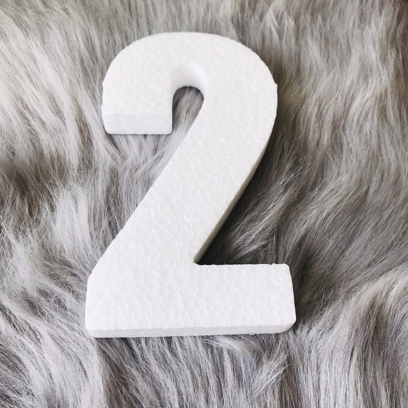 Số mút xốp tự đứng từ 0-9 trang trí sinh nhật HPBD