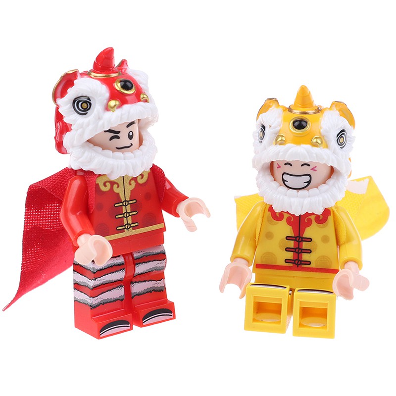 Đồ chơi lego múa rồng múa sư tử phong cách Trung Hoa năm mới dành cho trẻ em