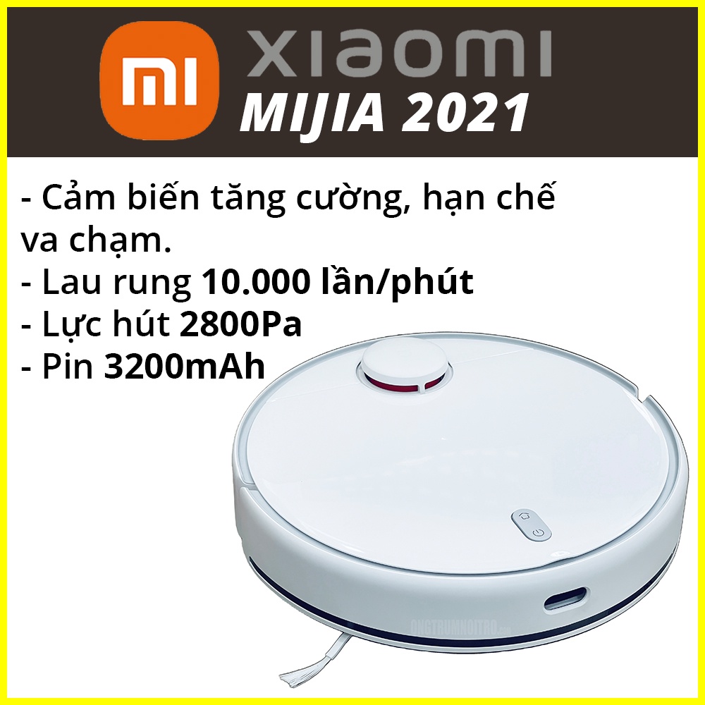 [MỚI 2021] XIAOMI MIJIA v2021 lau rung mới nhất - Robot hút bụi vacumn mop pro 2 lau rung cực sạch