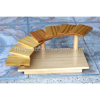 [sushi sashimi] Khay gỗ bậc thang 7 tầng trang trí sashimi khay gỗ sushi decor món nhà hàng Nhật gỗ Thông tự nhiên
