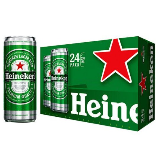 Thùng Bia Heineken Xanh / Silver 24 Lon 330ml (Giao Hàng: Now / Grab)