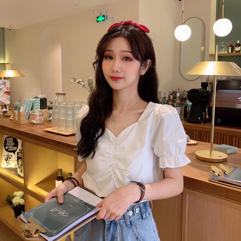 Áo Sơ Mi Ngắn Tay Màu Trắng Phong Cách Mới 2022 Cho Nữ WT-TX-214