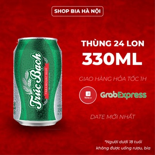 Thùng 24 lon bia Trúc Bạch 330ml