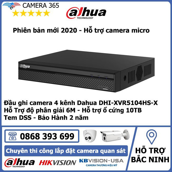 dangphupnganh29 NJI Đầu Ghi Hình Dahua 5104hs XVR5104 XVR5104HS X1 - Tem DSS BH 24 Tháng 4 18 vb14s