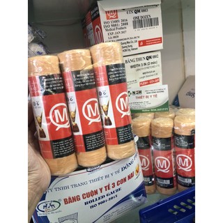 BĂNG THUN CUỘN Y TẾ CO DÃN 4 MÓC QM, Băng thun băng chun y tế các size Quang Mậu (1 móc, 2 móc, 3 móc, 4 móc - màu da)
