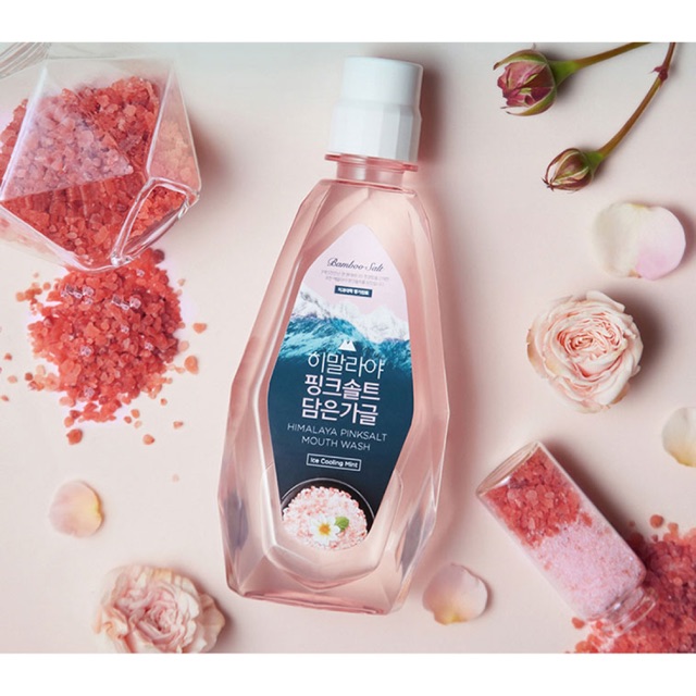 Nước súc miệng Bamboo Salt Himalaya Pinksalt Hương bạc hà