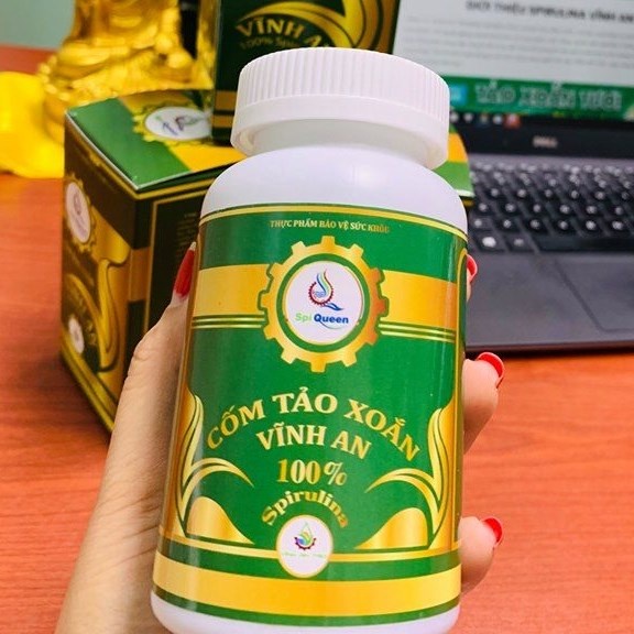 Cốm tảo xoắn Vĩnh An cấy nano đẹp da