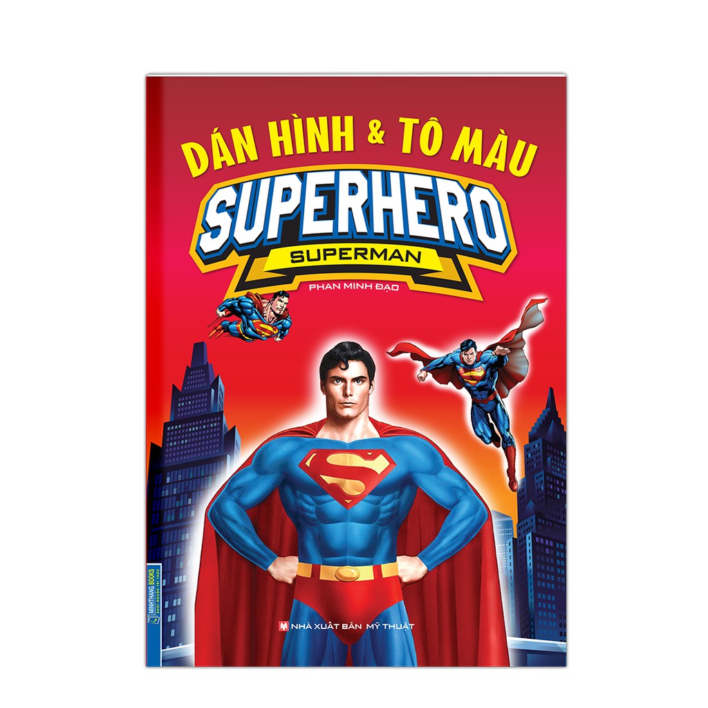 Sách - combo Dán hình & tô màu SUPERHERO (trọn bộ 6 quyển)