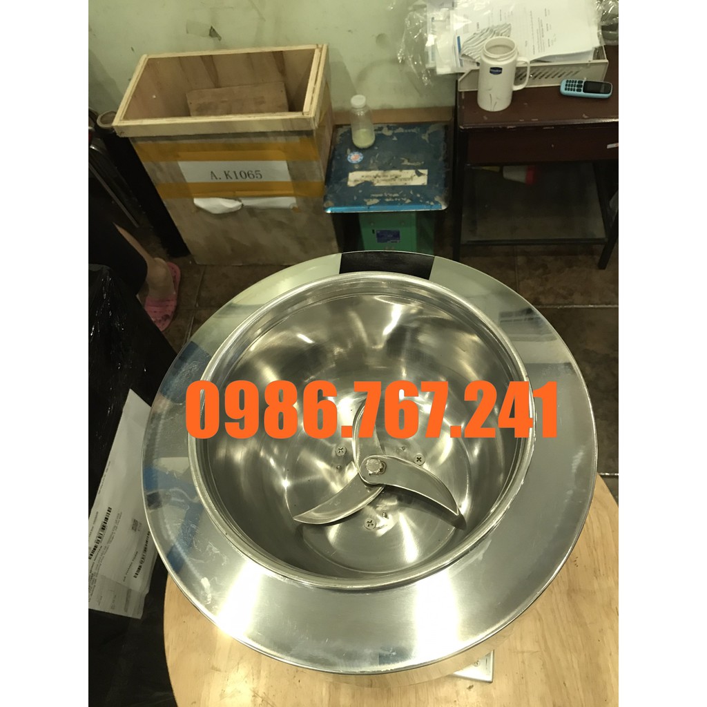 Máy xay giò sống, xay nhuyễn thịt làm giò chả có bao đá chân inox