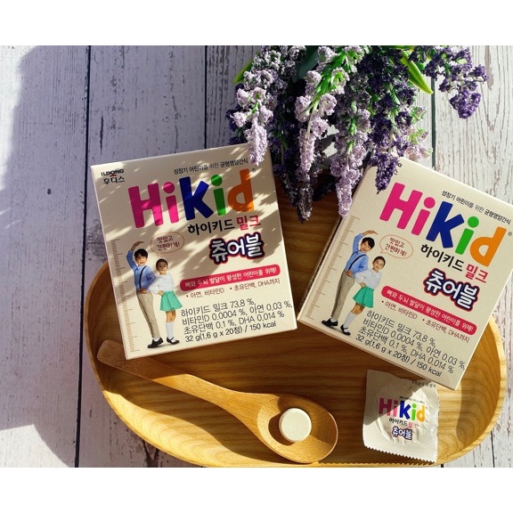 Kẹo sữa viên Hikid 60 viên hỗ trợ tăng chiều cao cho bé