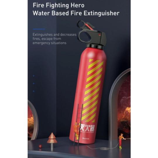 Bình cứu hỏa Mini trên xe hơi - Baseus Fire-fighting Hero Car Fire Extinguister Dạng bột 620ml an toàn dễ sử dụng.