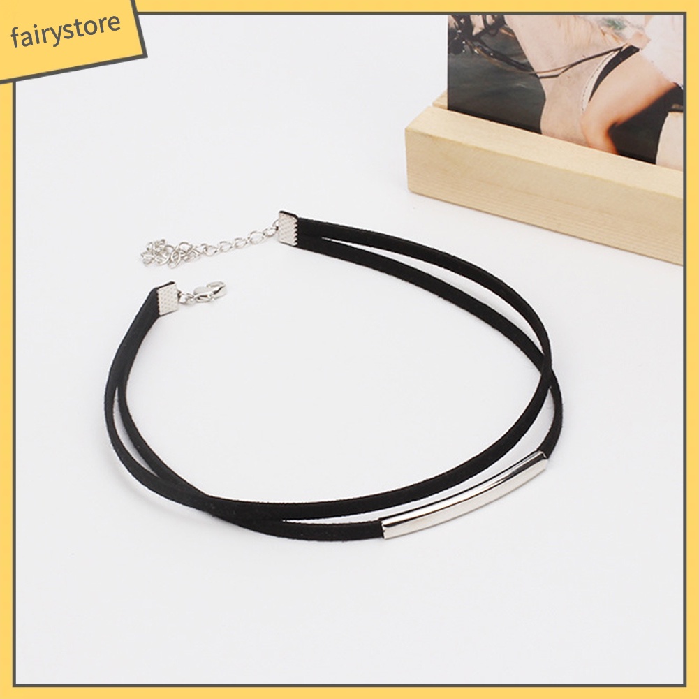 Vòng Cổ Choker Hai Lớp Phong Cách Gothic