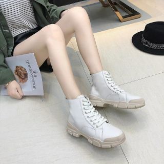 Giầy da cao cổ, độn đế 3cm(ảnh thật ở cuối)
