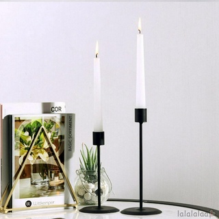 Set 2 Chân Nến Bằng Kim Loại Màu Vàng Đồng Dùng Để Trang Trí Bàn Làm Việc