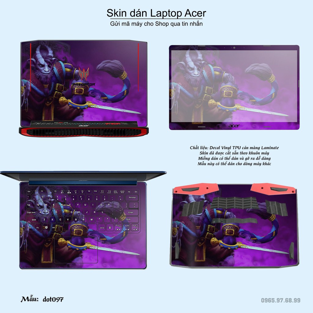 Skin dán Laptop Acer in hình Dota 2 _nhiều mẫu 16 (inbox mã máy cho Shop)