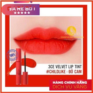 [CHÍNH HÃNG] Son Kem 3CE Velvet Lip Tint Đỏ Cam Child like