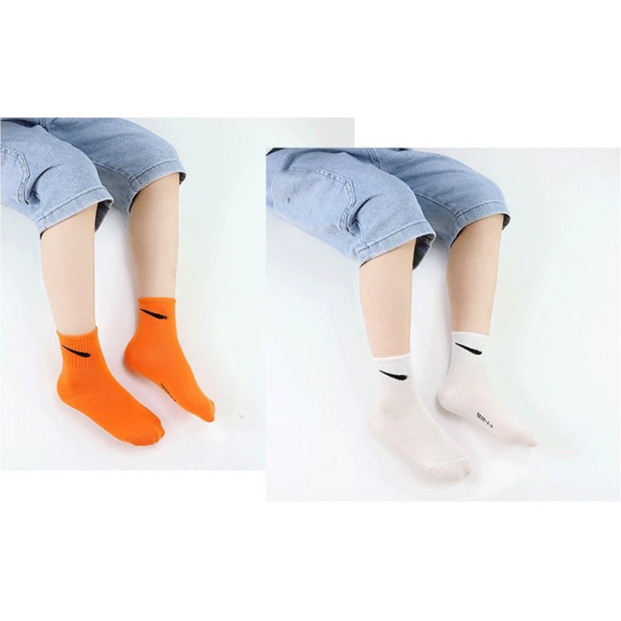 T044 - Tất cho bé thể thao cao cổ màu thời trang sz 1-15T, phụ kiện thời trang thu đông 2022