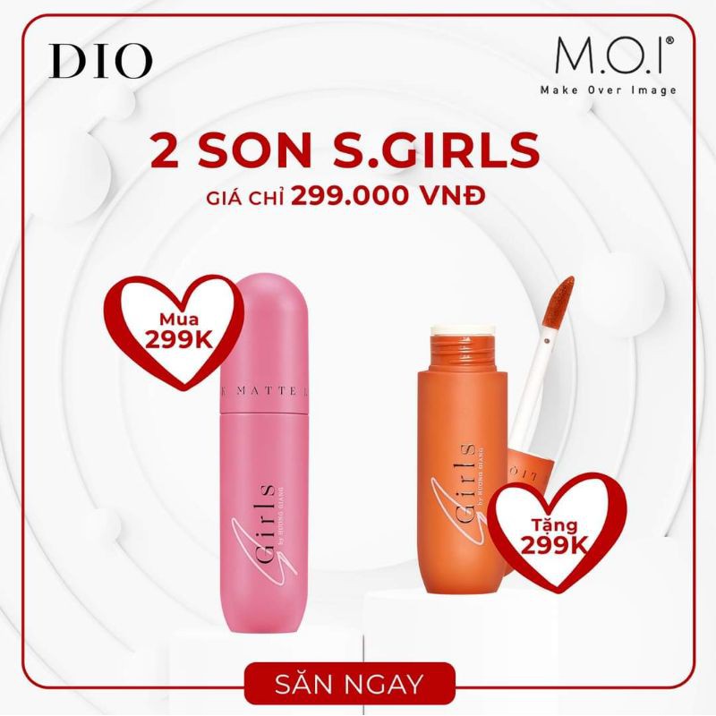 MUA 1 TẶNG 1 SON KEM SGIRL - MOI COSMETICS MỸ PHẨM HỒ NGỌC HÀ