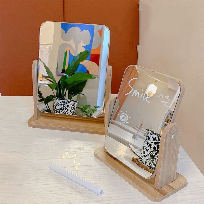 Gương trang điểm để bàn phong cách vintage xoay 360