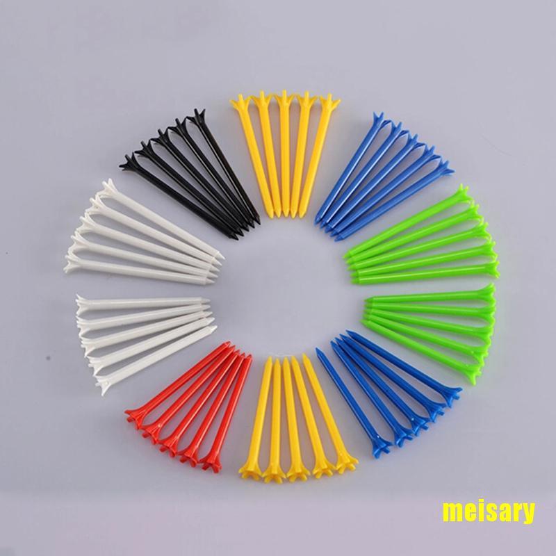 Set 10 Tee Golf Bằng Nhựa Dài 68mm Chuyên Nghiệp Màu Sắc Ngẫu Nhiên