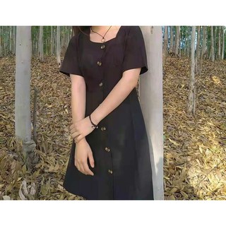 [NEW] VÁY ĐEN CỔ VUÔNG NỮ TÍNH/ĐẦM DỰ TIỆC